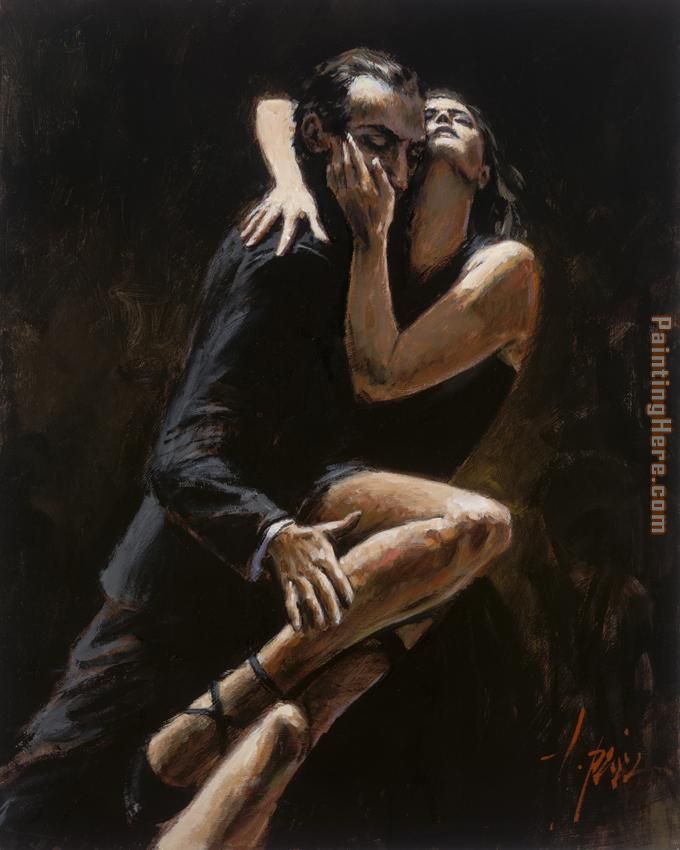 Stusy for Tango painting - Fabian Perez Stusy for Tango art painting